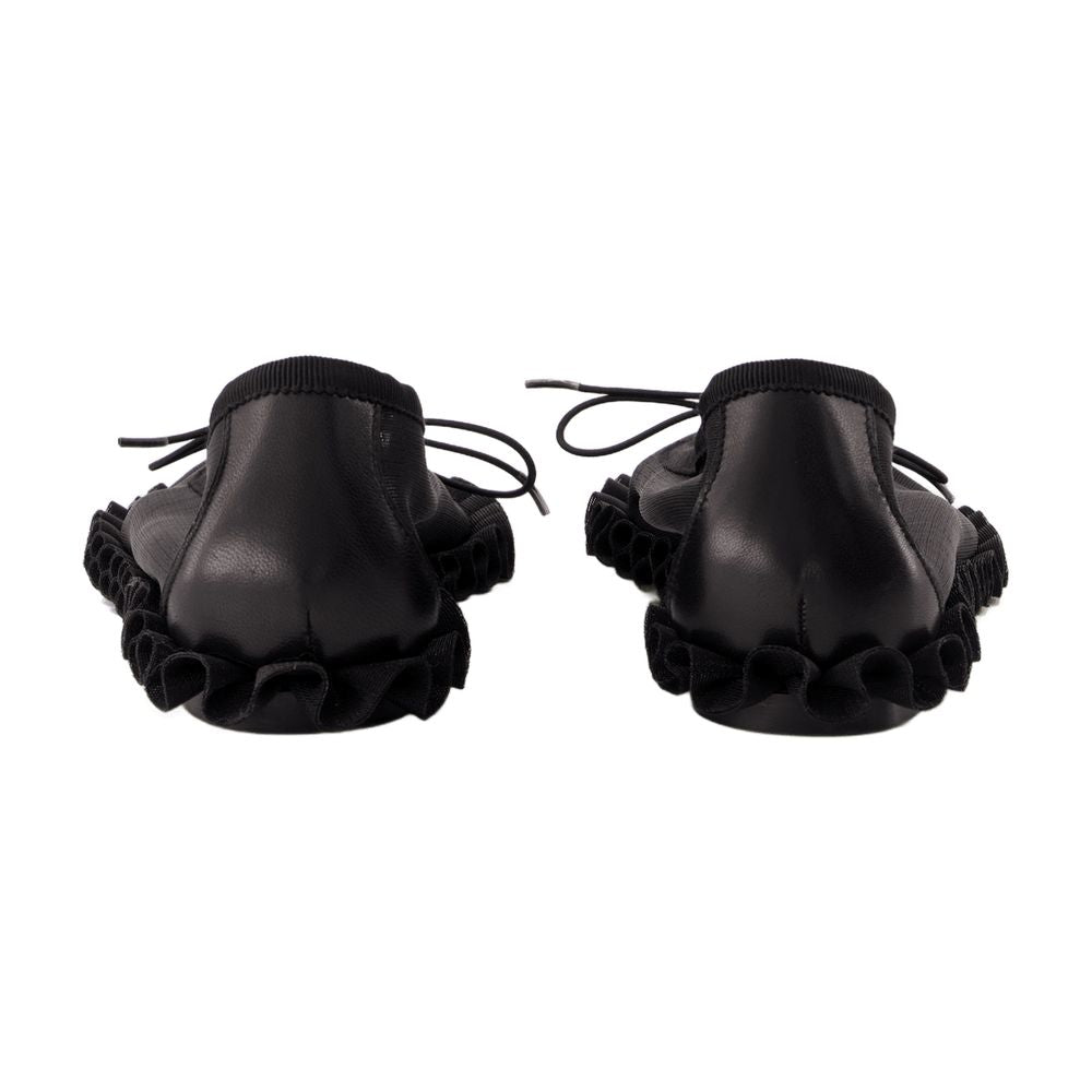 Simone Rocha Tutu Frill Ballet Flat — Black