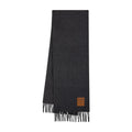 Ganni Double Face Wool Scarf — Gray