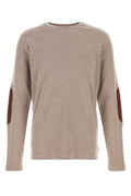 MM6 Maison Margiela Colour-Block Long-Sleeve Sweater — Beige