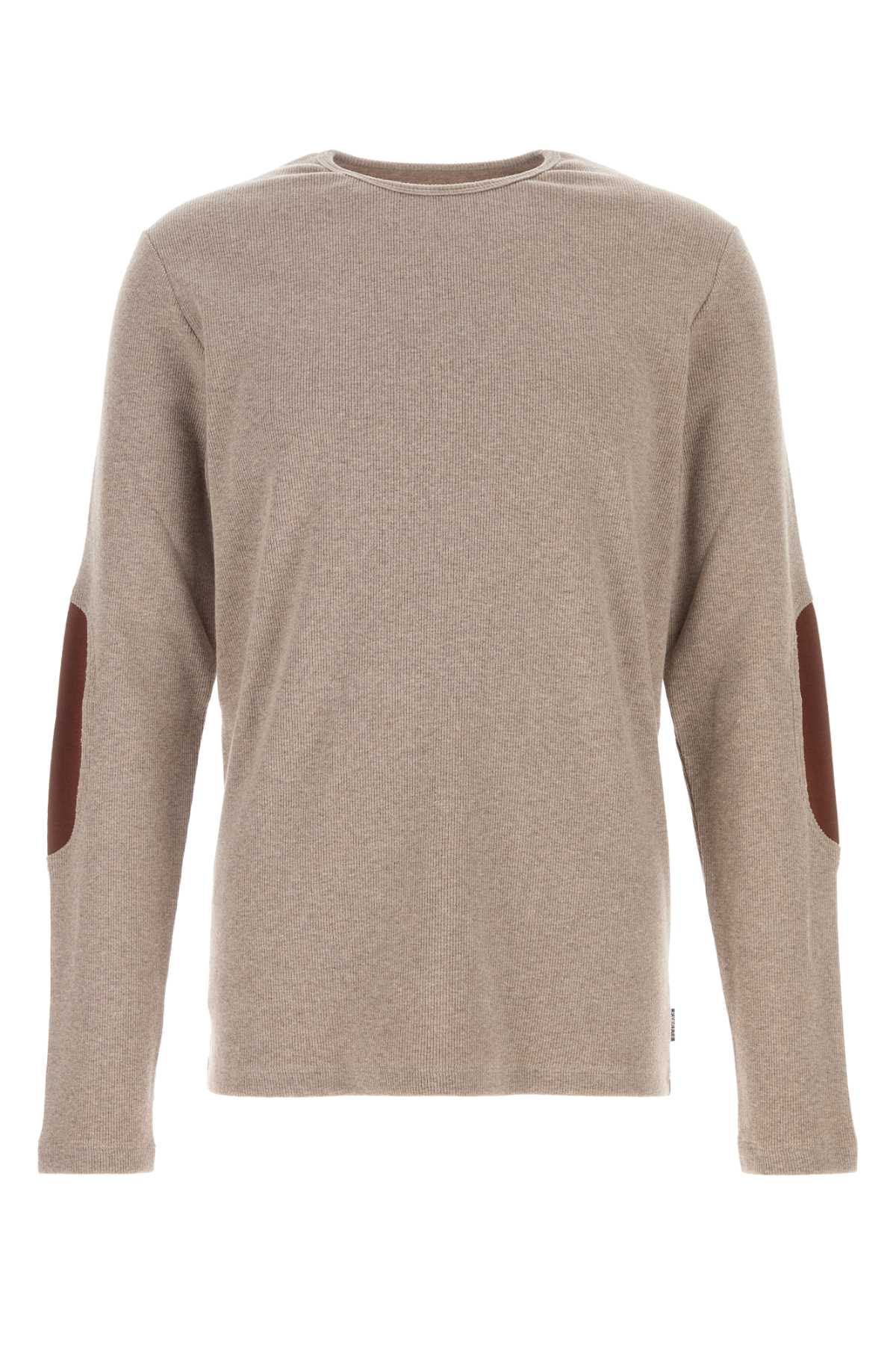 MM6 Maison Margiela Colour-Block Long-Sleeve Sweater — Beige