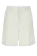 Valentino Garavani Virgin Wool-Silk Bermuda Short — White