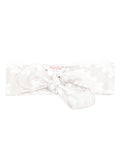 Valentino Logo-Embroidered Silk Hair Band — White