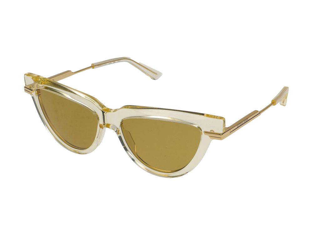 Bottega Veneta BV1265S Cat-Eye Acetate Sunglasses — Gold