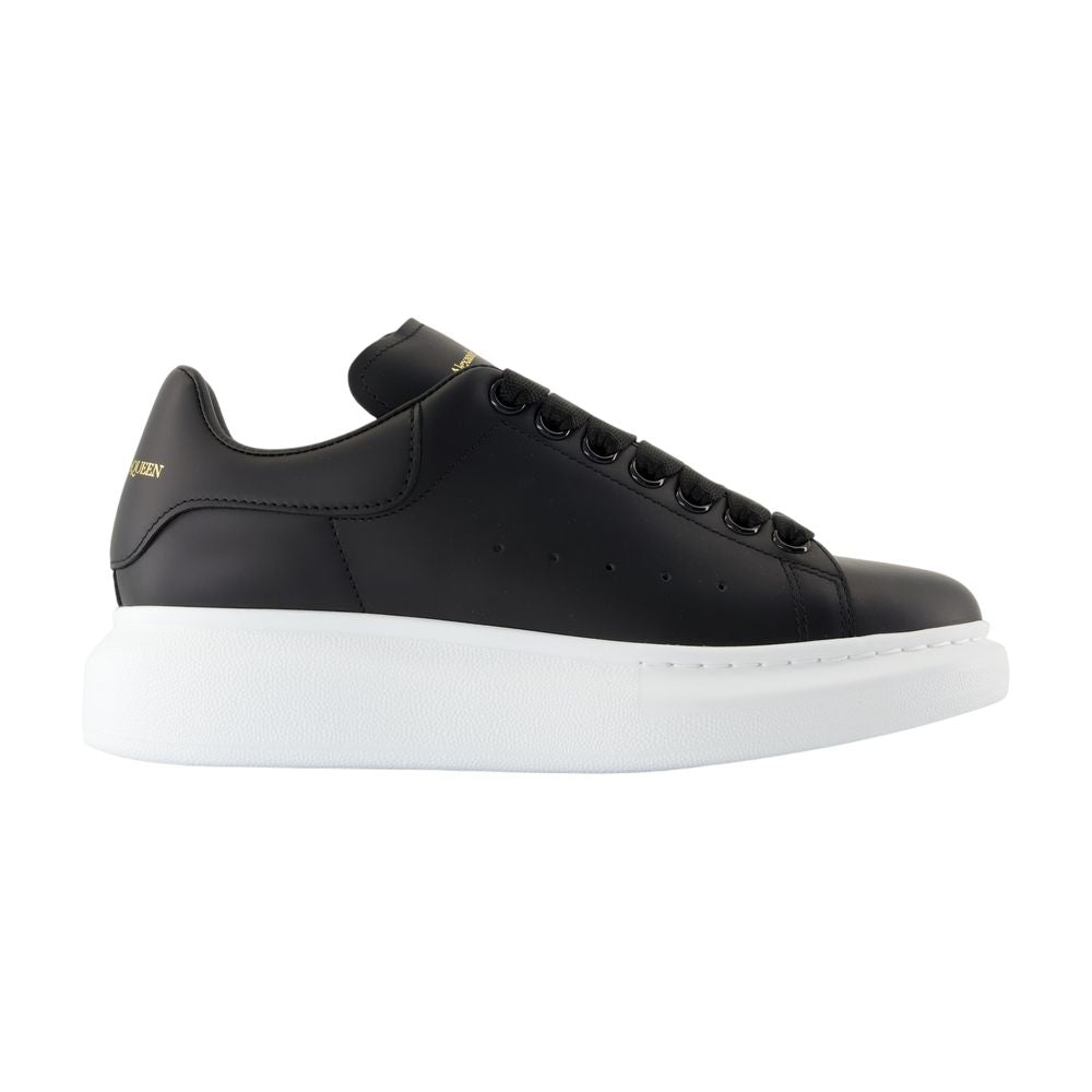 Alexander McQueen Leather Oversized Sneaker — Black