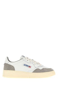 Autry Suede and Leather Sneaker — White