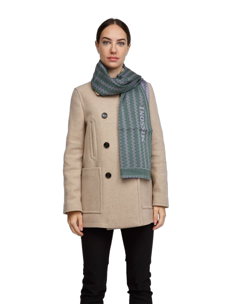 Missoni Jacquard Wool Scarf — Green