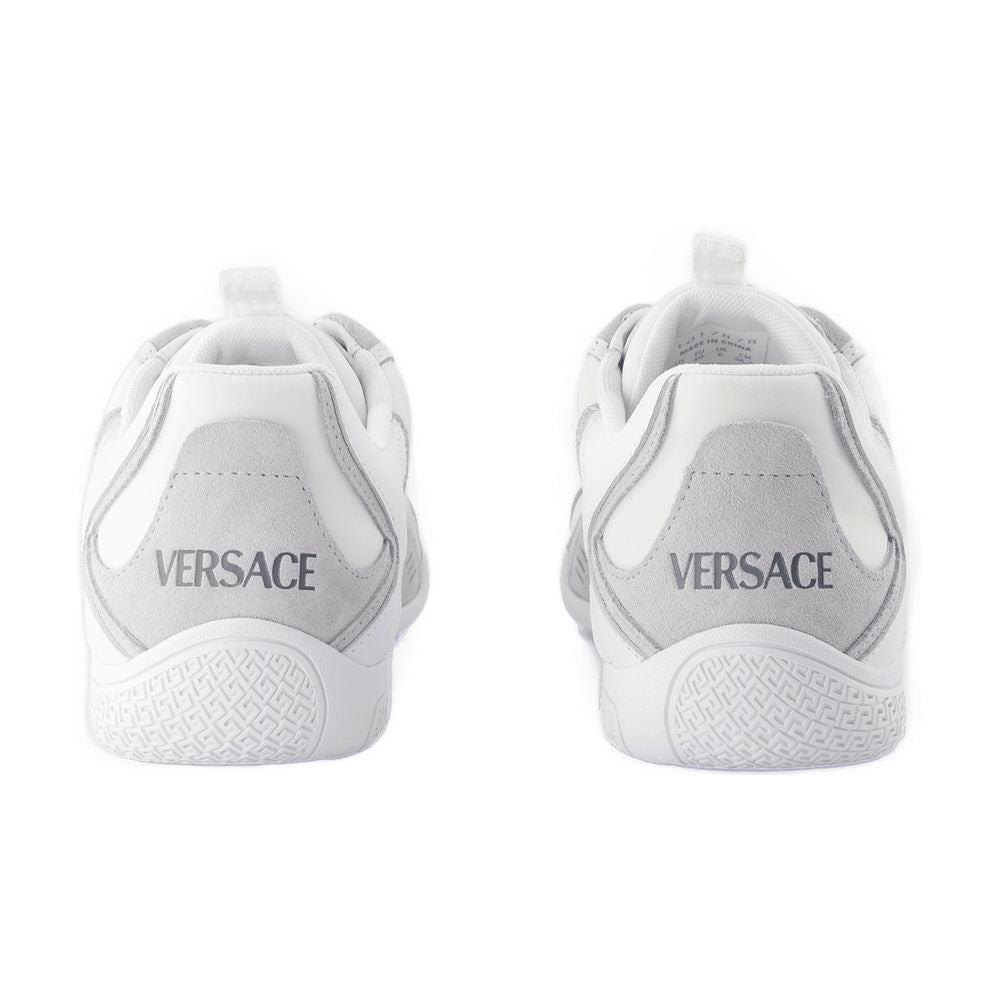 Versace Leather Calfskin Sneaker — White