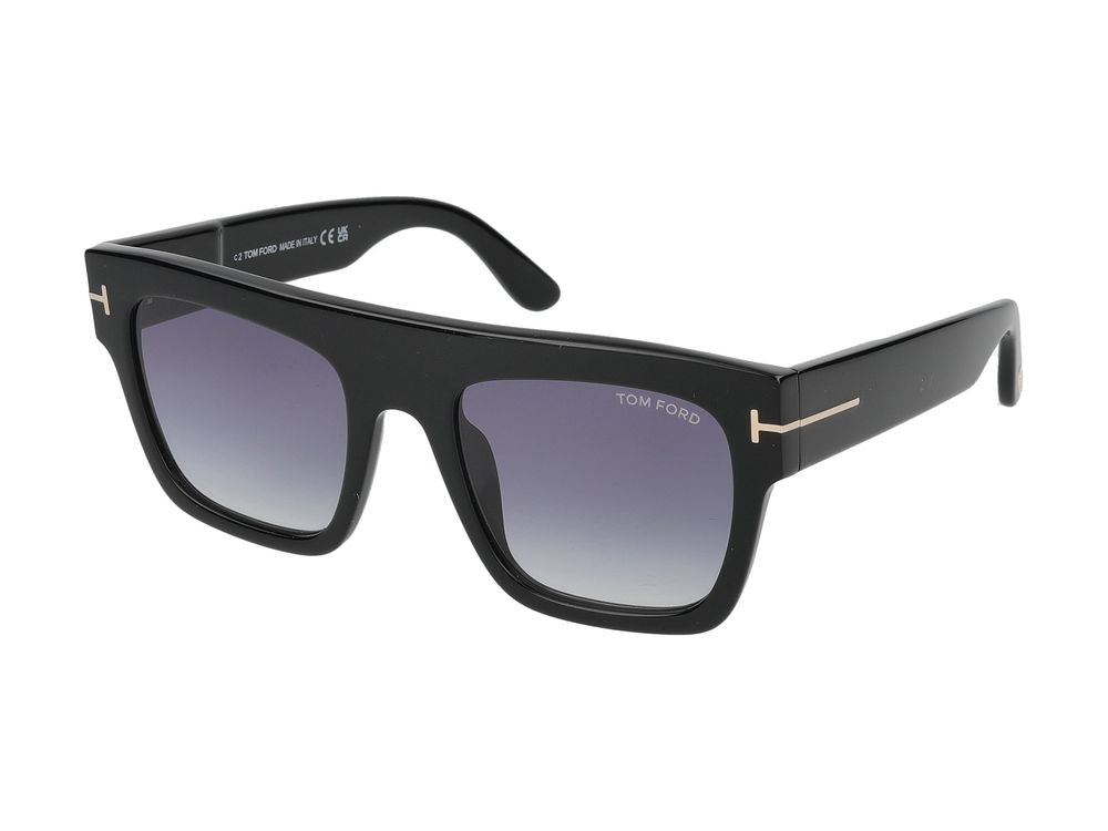 Tom Ford FT0847 Square Injected Frame Sunglasses — Black