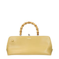 Jil Sander Bamboo-Handle Leather Crossbody Bag — Yellow