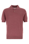 Brunello Cucinelli Linen Blend Polo — Purple