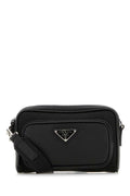 Prada Re-Nylon and Leather Crossbody Bag — Black