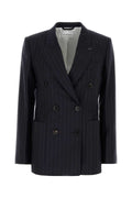 Givenchy Wool Pinstripe Blazer — Navy