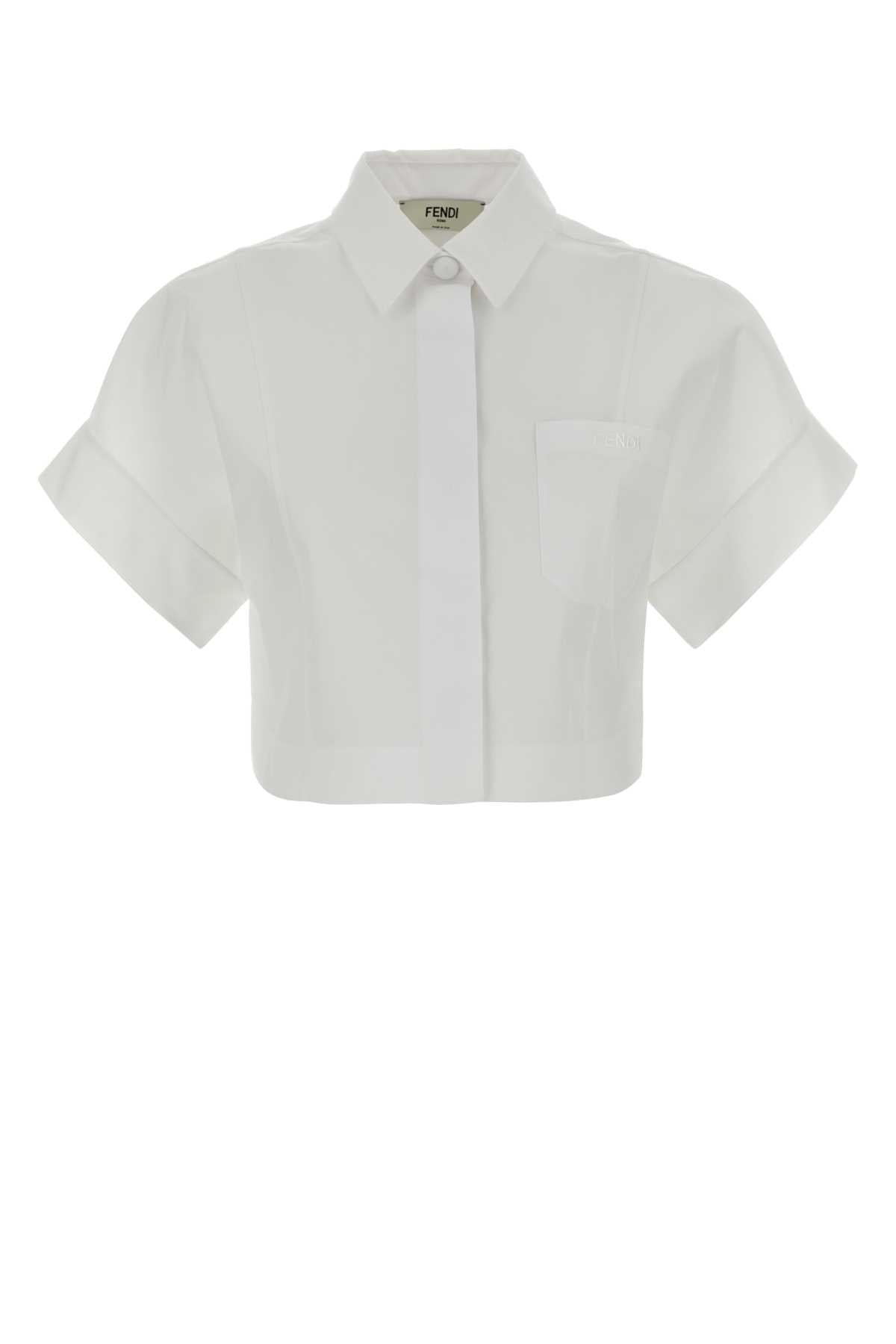 Fendi Cotton Poplin Shirt — White