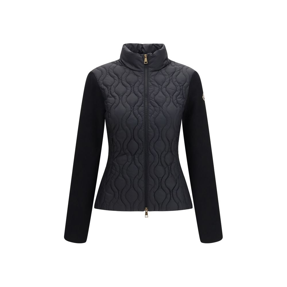 Moncler Quilted Cotton Shell Jacket — Black