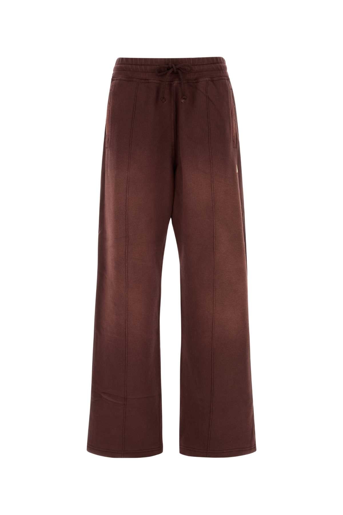 Golden Goose Deluxe Brand Wide Cotton Joggers — Burgundy