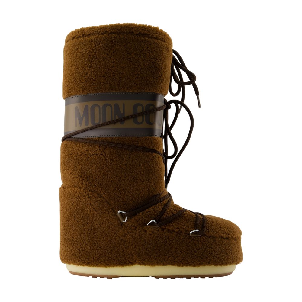 Moon Boot Icon Fleece Boot — Brown