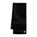 Toteme Wool Monogram Twill Scarf — Black
