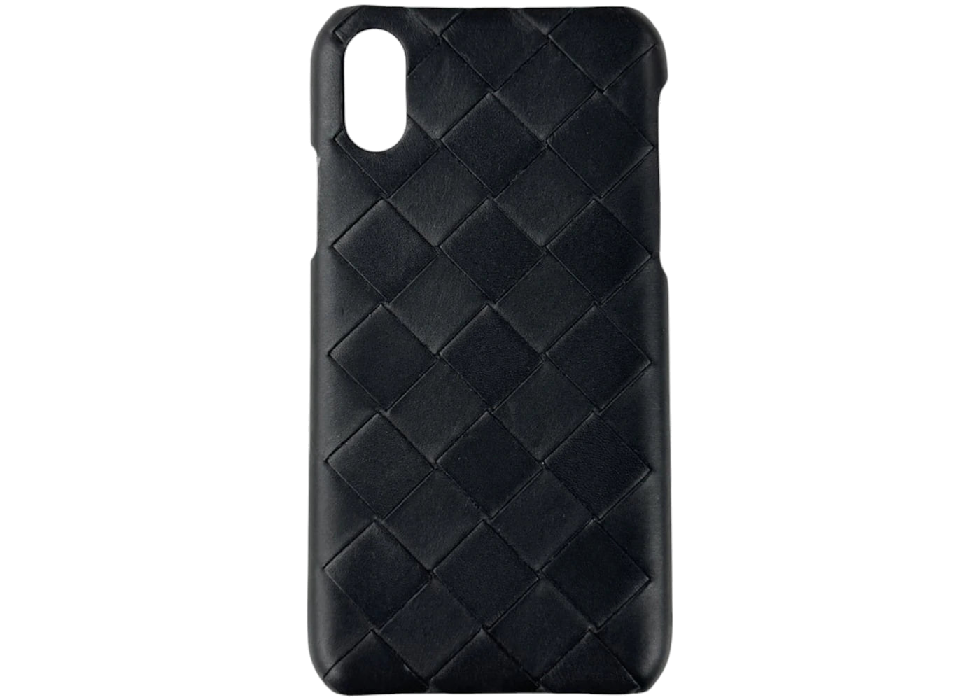 Bottega Veneta Intrecciato Quilted Leather iPhone Case — Black