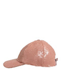 Dolce & Gabbana HAT10061 Sequin-Embellished Baseball Cap — Pink