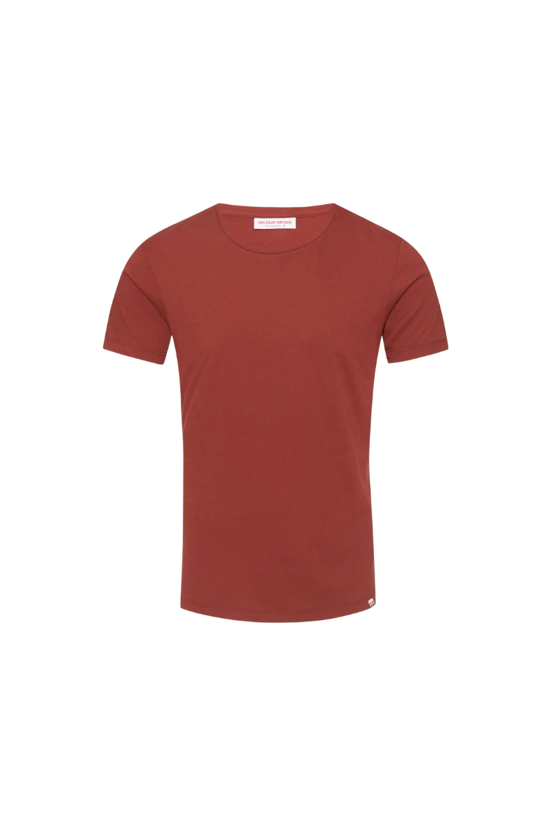 Orlebar Brown Cotton Crew Neck T-shirt — Brown
