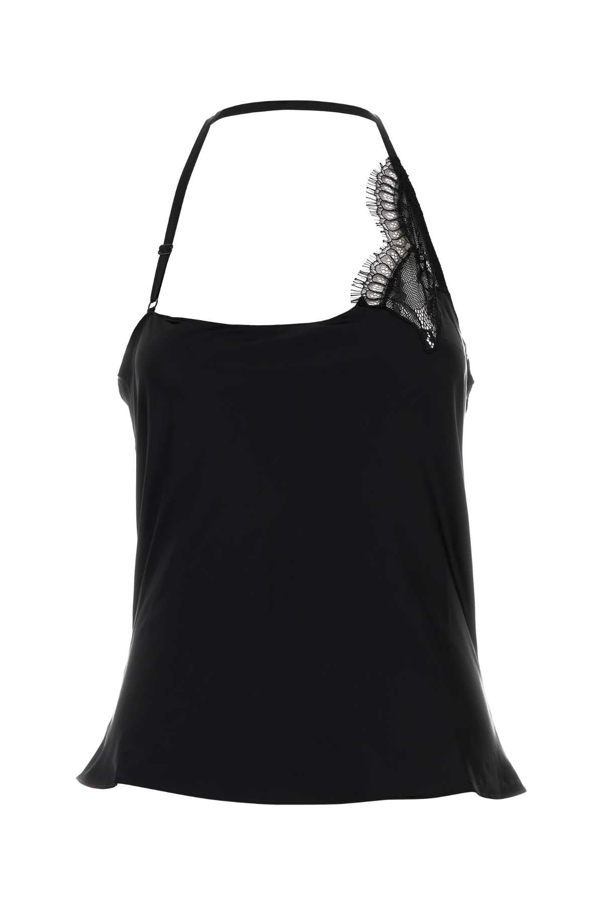 Courreges Viscose-Elastane Tank Top — Black