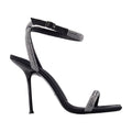 Alexander Wang Crystal-Embellished Stiletto Sandal — Black