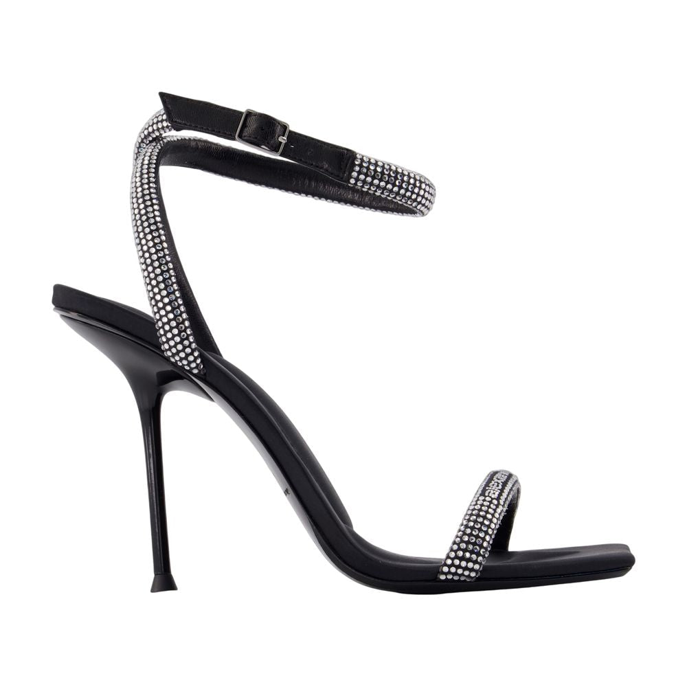 Alexander Wang Crystal-Embellished Stiletto Sandal — Black