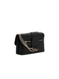 Bolso cruzado Guess de poliuretano con logo en relieve — Negro