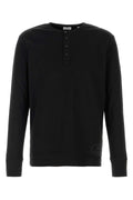 Burberry Ribbed Cotton-Elastane T-shirt — Black