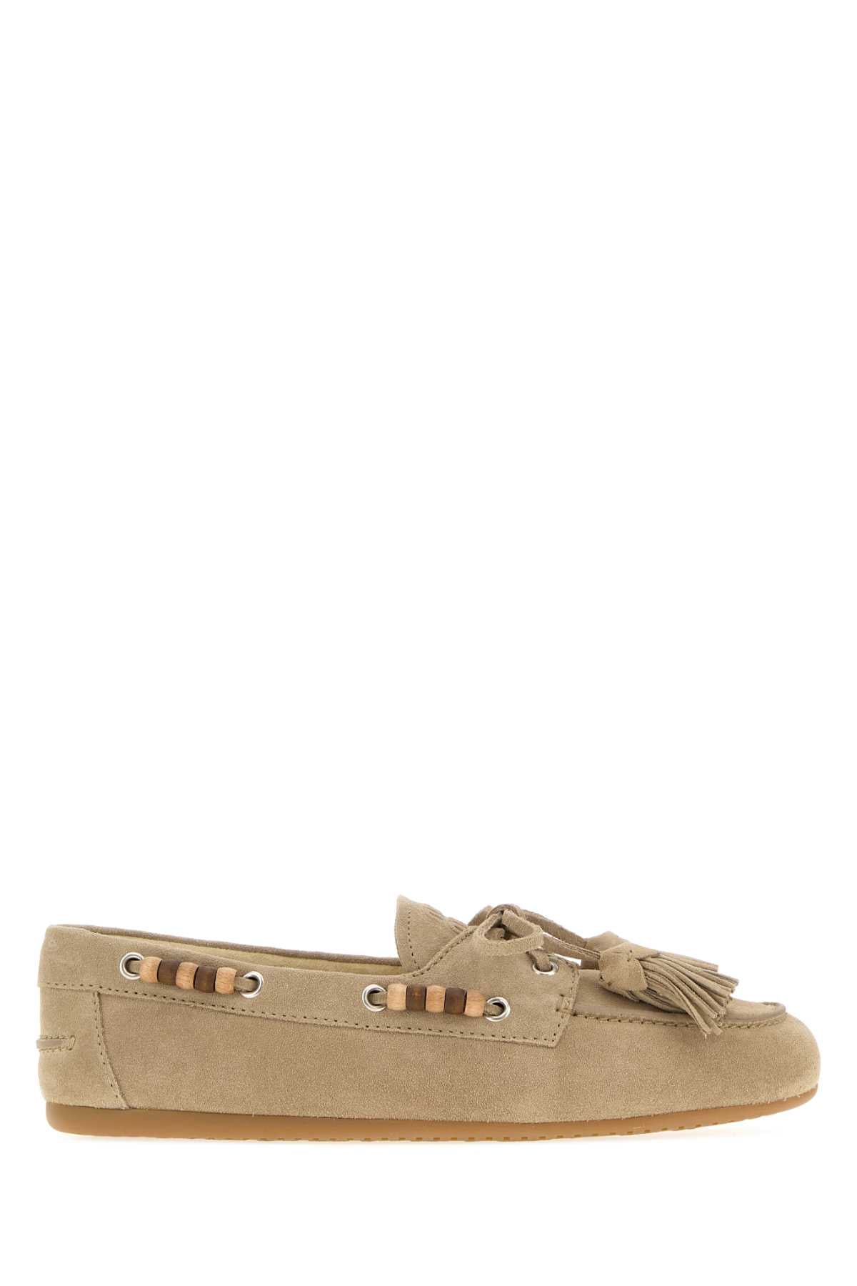 Miu Miu Deserto Moccasin — Beige