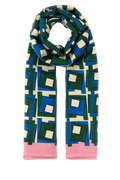Miu Miu Geometric Print Silk Scarf — Multicolor