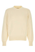 Jil Sander Crewneck Cotton Knit Sweater — Beige