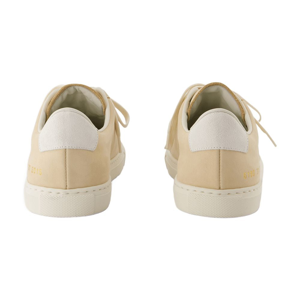 Common Projects Leather Retro Low-Top Sneaker — Beige