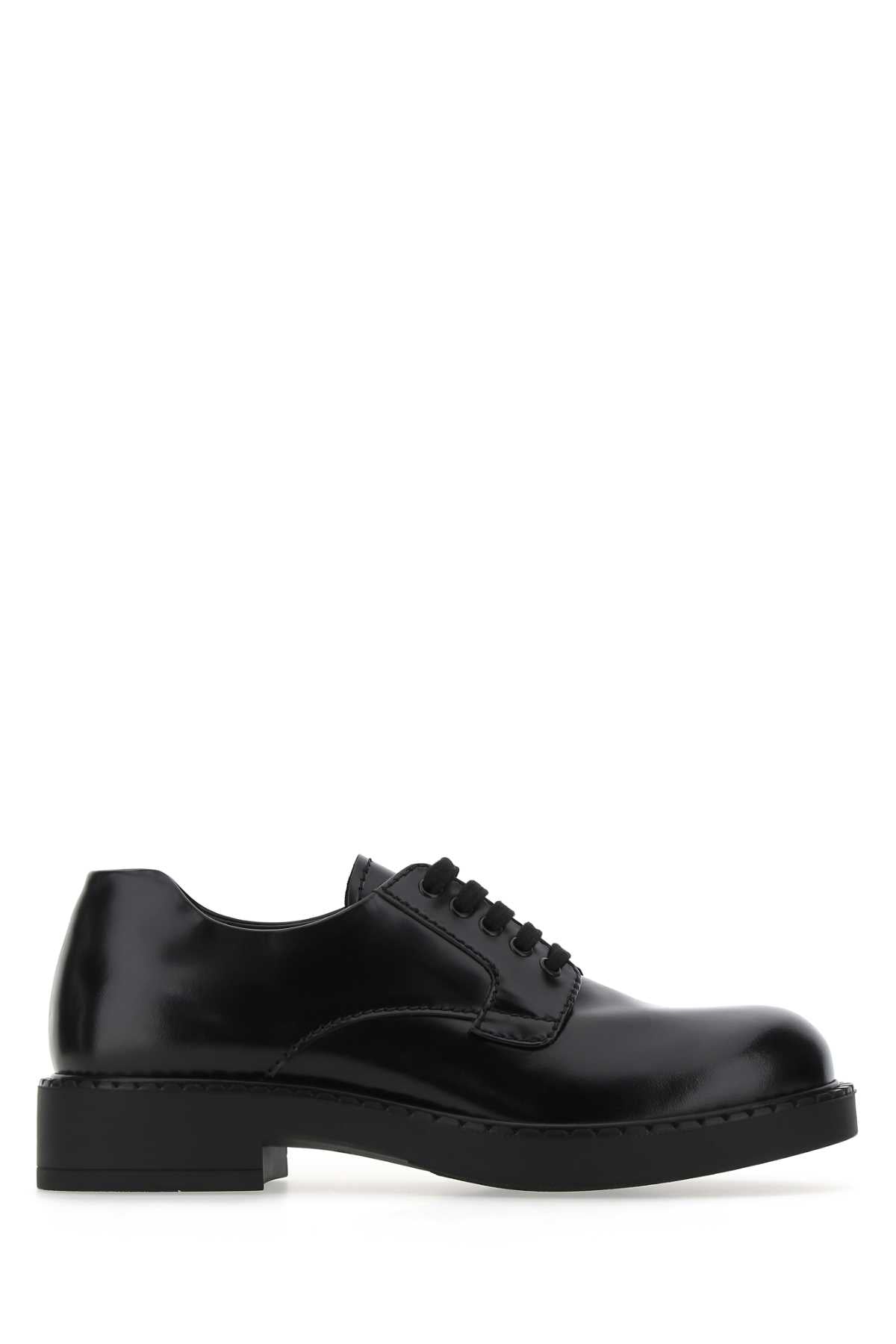 Prada Chunky Sole Leather Oxford — Black