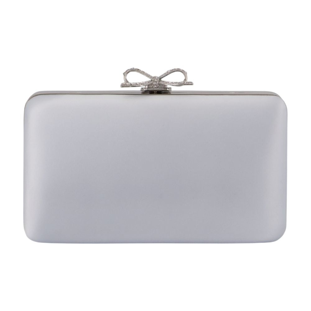 Self-Portrait Satin Box Clutch Clutch — Blue