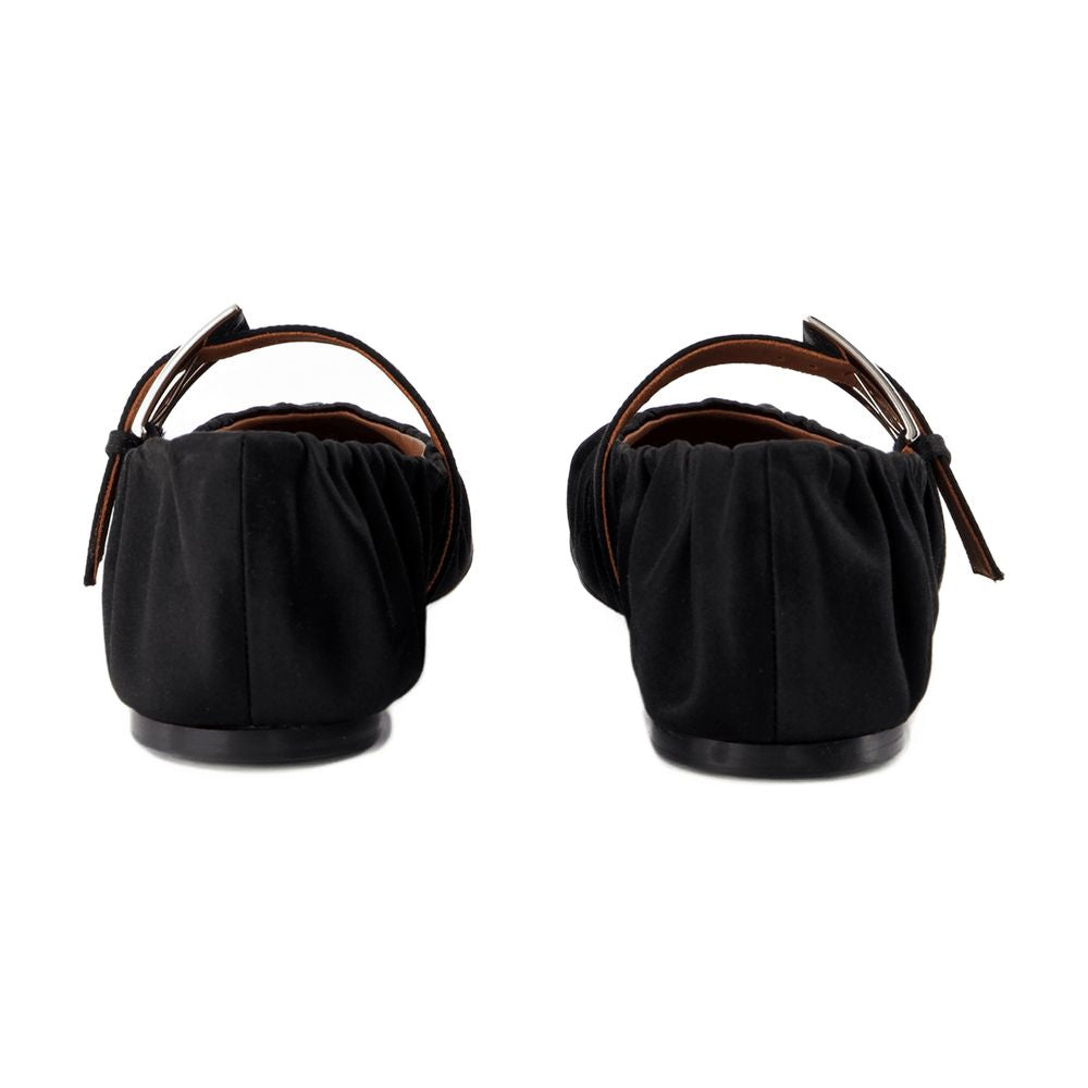 Paris Texas Sveva Ballerina Flat — Black