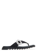 Roger Vivier Slidy Flip Flat Slide — Black