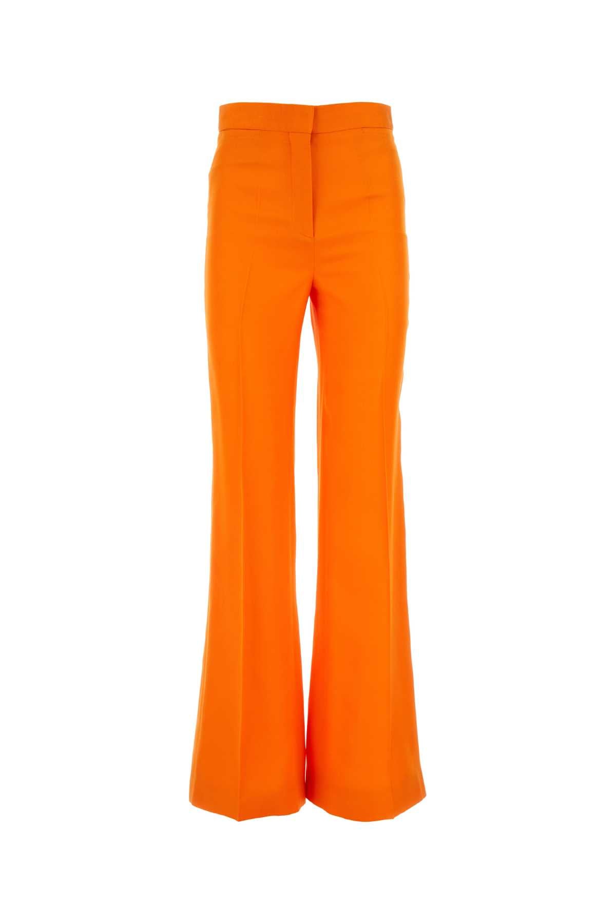 Stella McCartney Viscose Flared Trousers — Orange