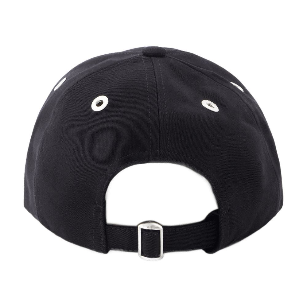 AMI Paris BFUCP006.AW0041-001 Cotton Baseball Cap — Black
