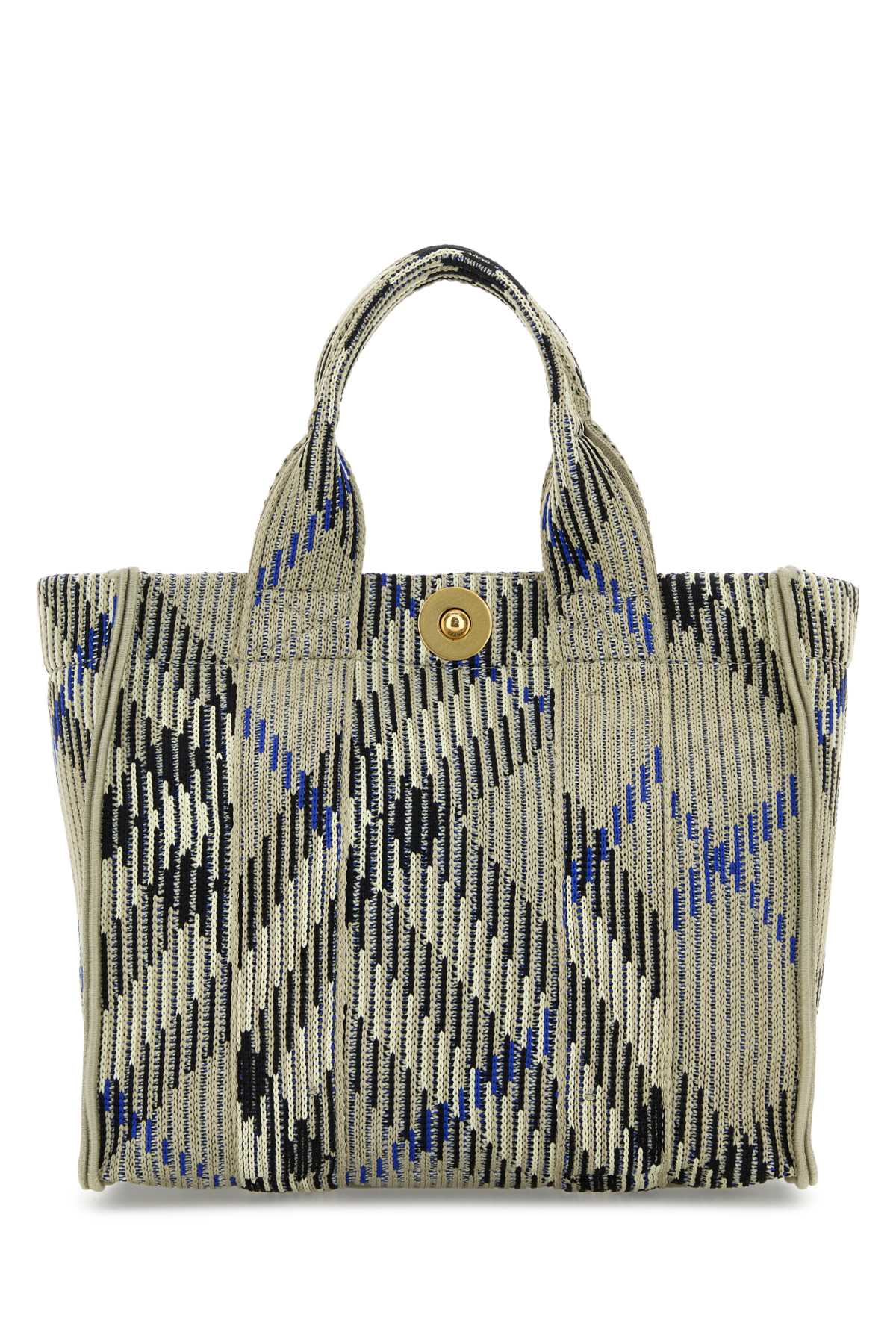 Burberry Woven Geometric Tote Bag — Beige
