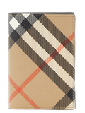 Burberry Check Pattern Card Case — Beige