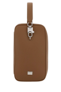 Dolce & Gabbana Textured Calf Leather Belt Bag — Brown