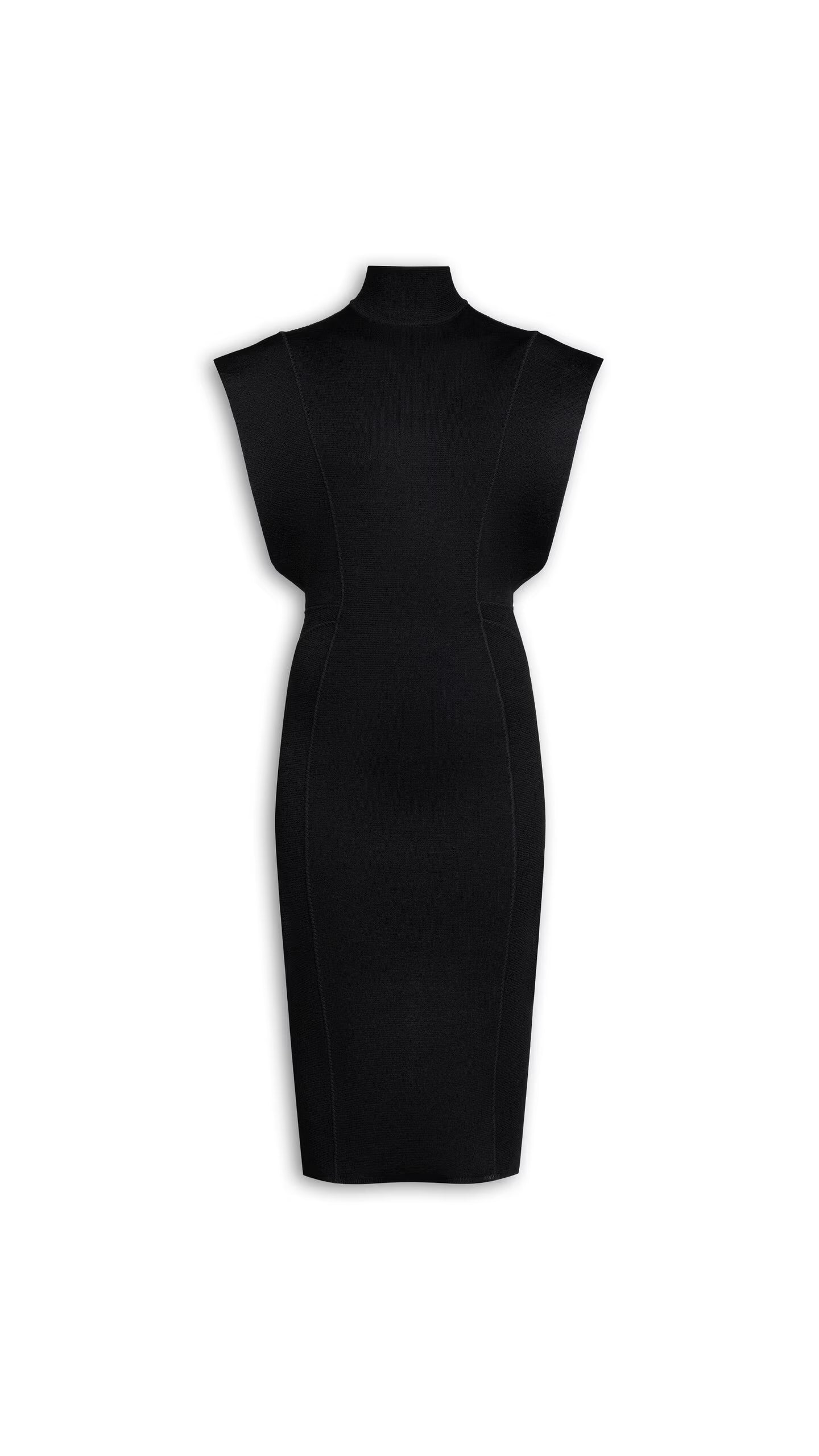 Maison AlaïA Compact Knit Dress — Black