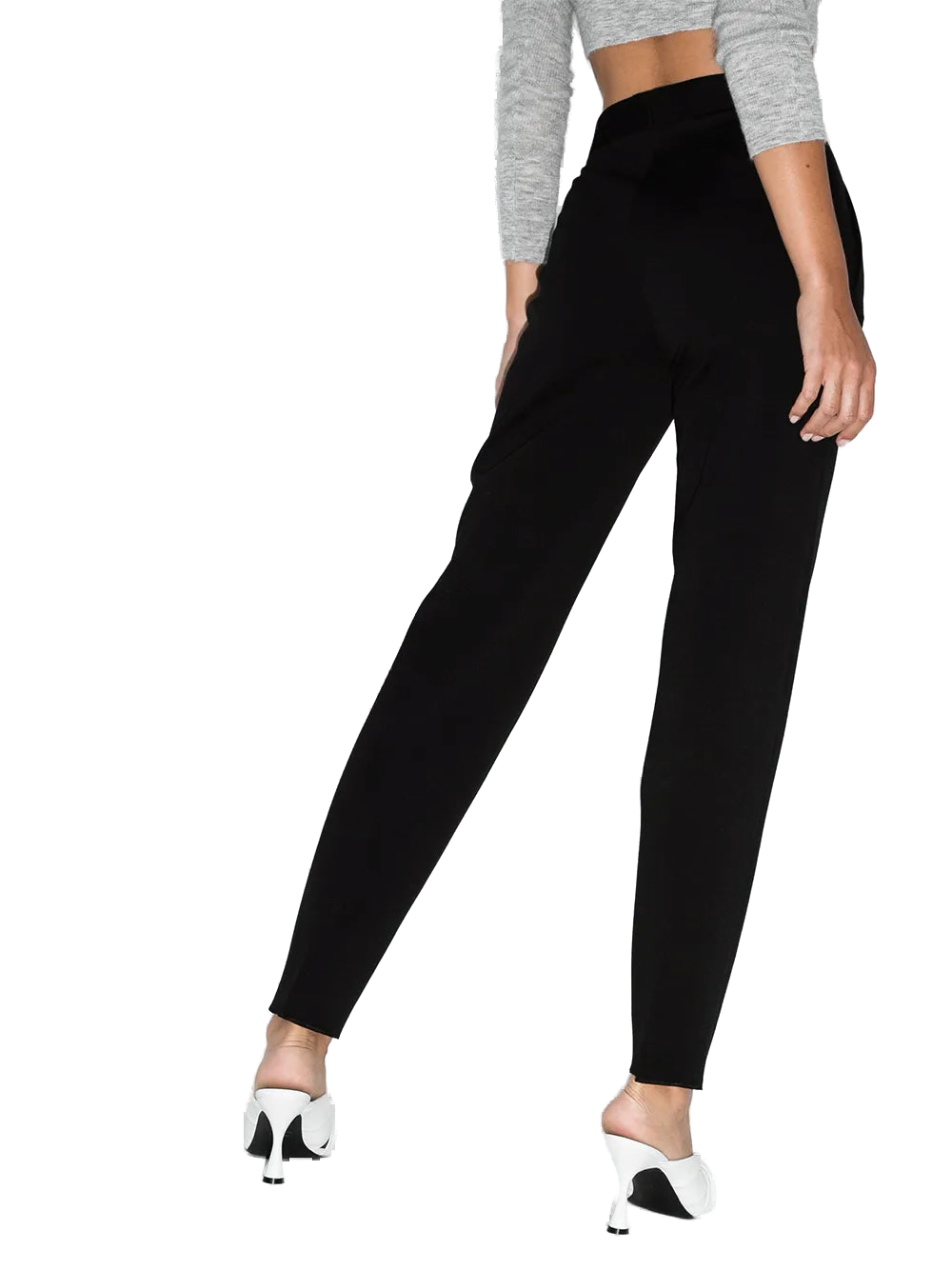 Ferragamo High-Waist Tailored Trousers — Black