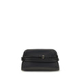 Moschino Belt-Detail Goatskin Clutch — Black