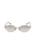 Tiffany TF3104D Oval Metal Sunglasses — Gold