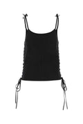 Balenciaga Cotton Jersey Tank Top — Black