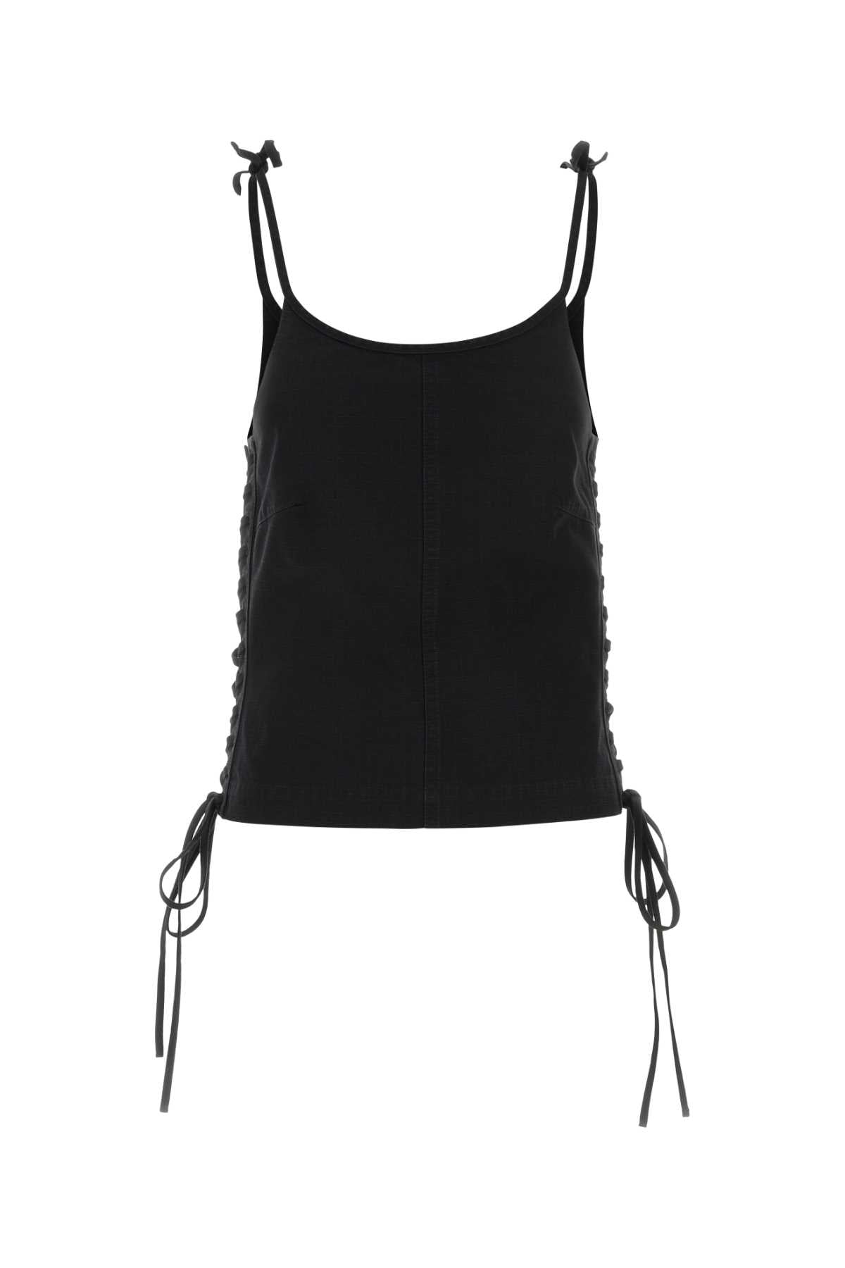 Balenciaga Cotton Jersey Tank Top — Black