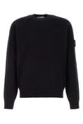 Stone Island Cotton Crew-Neck Sweater — Navy
