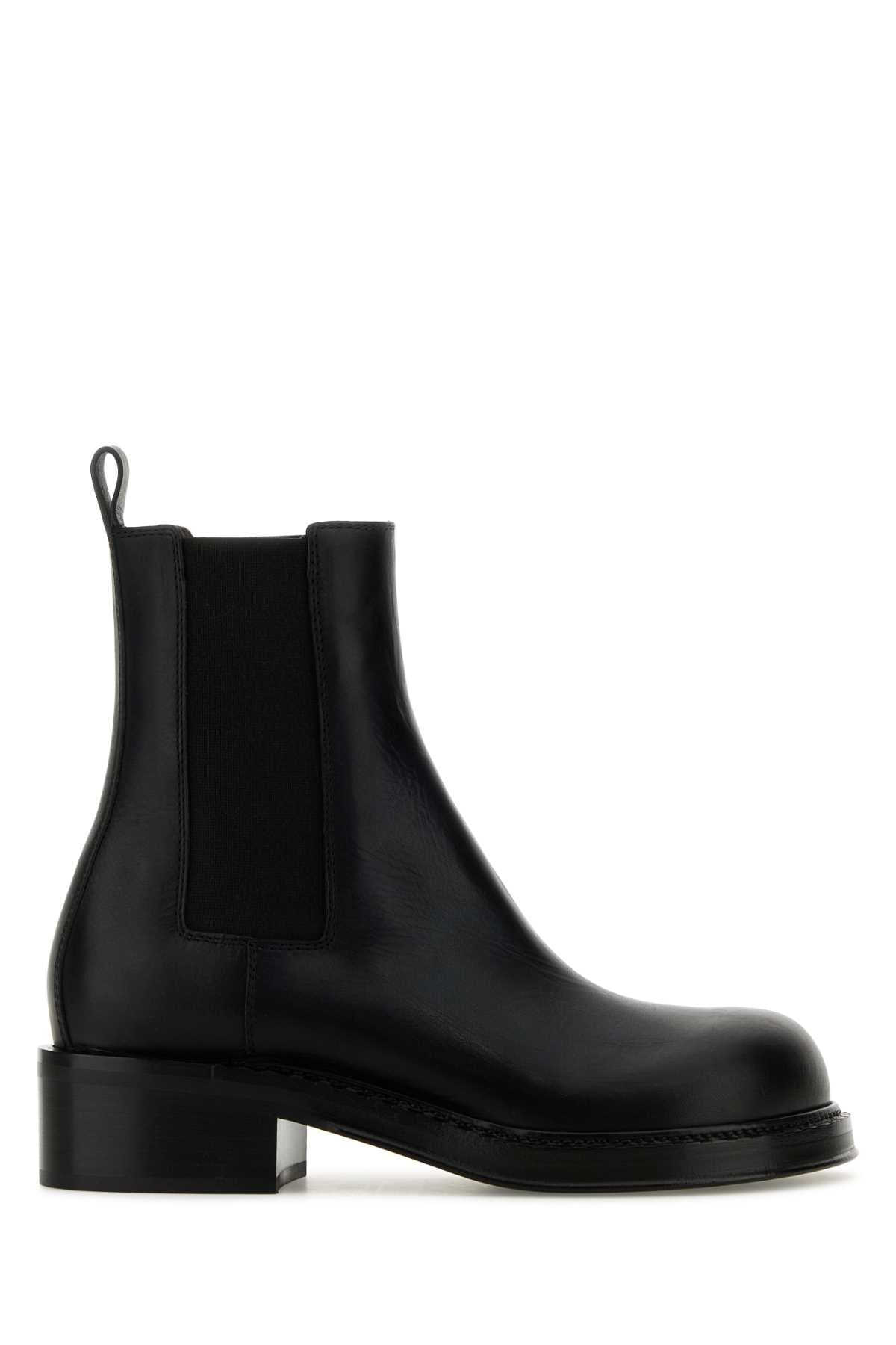 Bottega Veneta Leather Chelsea Boot — Black